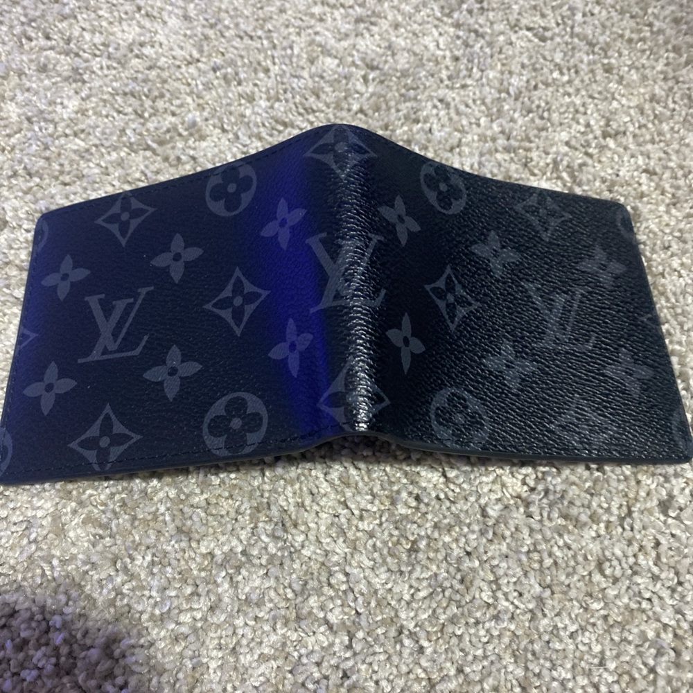 Louis Vuitton Black and Gray Monogram Card Holder